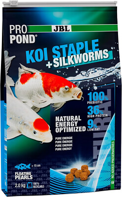 JBL PROPOND STAPLE + Silkworms 2,0 kg All Seasons Ganzjahresfutter Koi