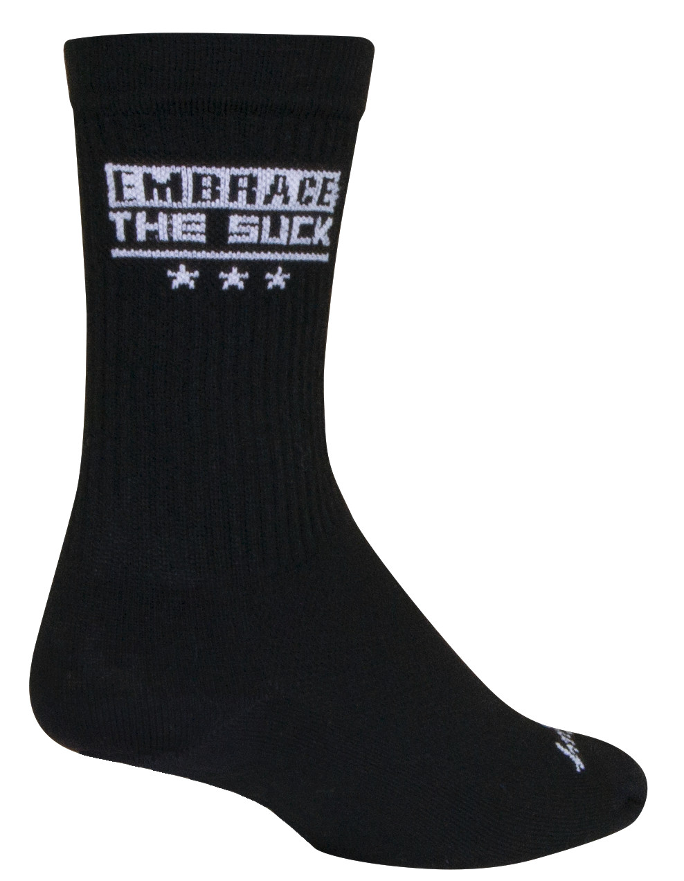 Socks - SockGuy - Embrace Black L/XL 6" Crew Cycling/Running NEW
