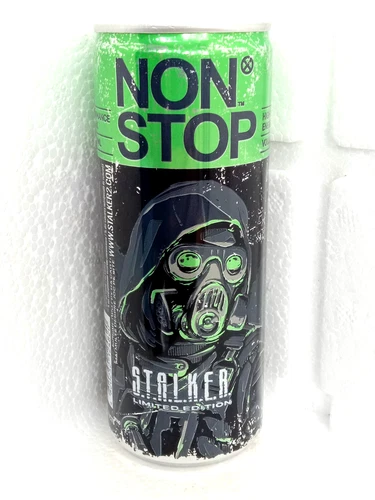 NON STOP S.T.A.L.K.E.R. GREEN Energy Drink  EMPTY Can 250ml Ukraine 2025 Collect - Picture 3 of 11