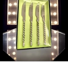 Twist Table Manner Stainless Steel Hand Forged Steak Knife 4-PC Discontinued NEW