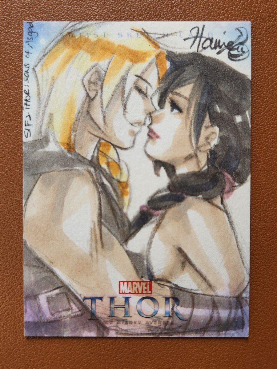 Thor & Lady Sif 2011 Marvel Avenger Sketch Card by Hanie Mohd