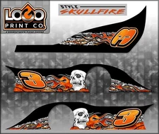 Go Kart Racing Wraps, Graphics, Decals, Stickers, Numbers, Logos, SKULLFIRE