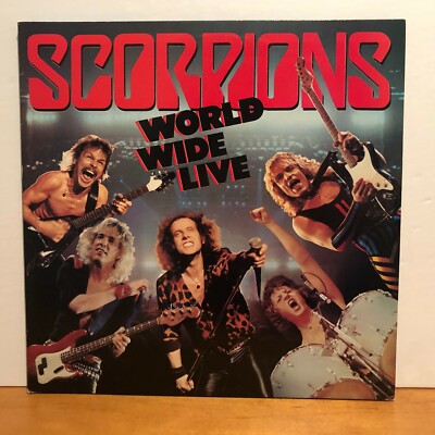 Scorpions World Wide Live 2 LP Album 1985 Mercury Label 824 344-1 M-2 VG+