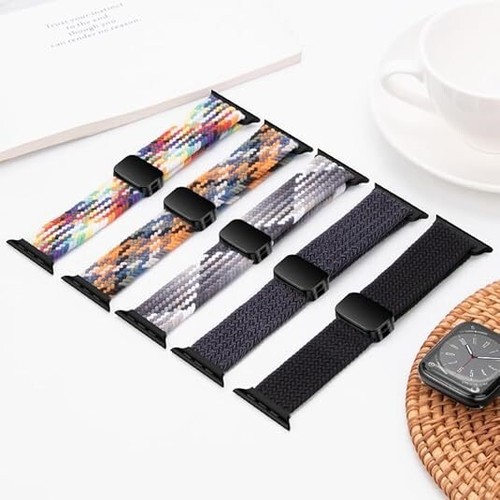 Metal Parachute Buckle Nylon Loop Braided Strap for Apple iWatch S10 42mm USA - 第 7/18 張圖片