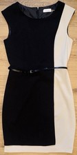 Calvin Klein Women's Tan/Black Sleeveless Dress Size 6