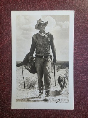 COWBOY SCHAUSPIELER JOHN WAYNE 1956. ALTE ECHTFOTO POSTKARTE