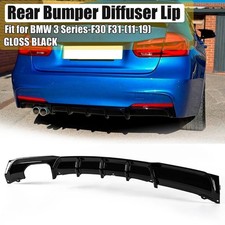 MP REAR DIFFUSER M SPORT TWIN EXHAUST FOR BMW 3 SERIES F30 F31 GLOSS BLACK 12-19
