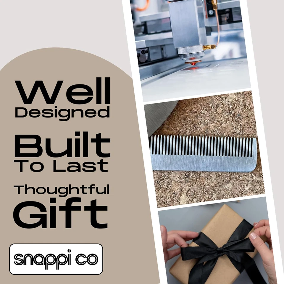 ® Metal Folding Beard Comb | 304 Stainless Steel Pocket Comb for Men for Beard G - Image 3 of 4