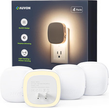 Plug-In LED Backlit Night Light 4 Packs, Motion  Dusk to Dawn Sensor