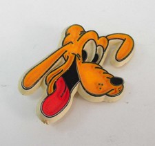 Vintage Disney Pluto Dog Plastic 1 x 1.5 Broo...