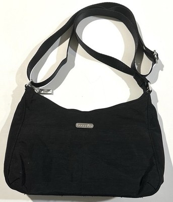 Baggallini Essential Hobo Crossbody - Medium Size 10 x8  Black Travel Bag