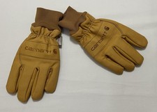 CARHARTT A672 Gunn Cut Work Gloves Knit Cuff Insulated Made in USA Sz Large NEW