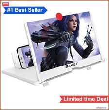 Phone Screen Magnifier 12 Inch 3D HD Lens for Movies Videos Gaming Foldable