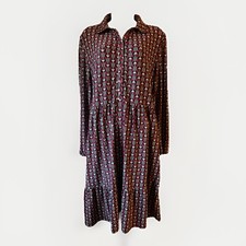 CURVY LADIES DRESS CASUAL DAY DRESS SKATER SHIRT WAIST TIERED UK 18 P2P 46” L41”