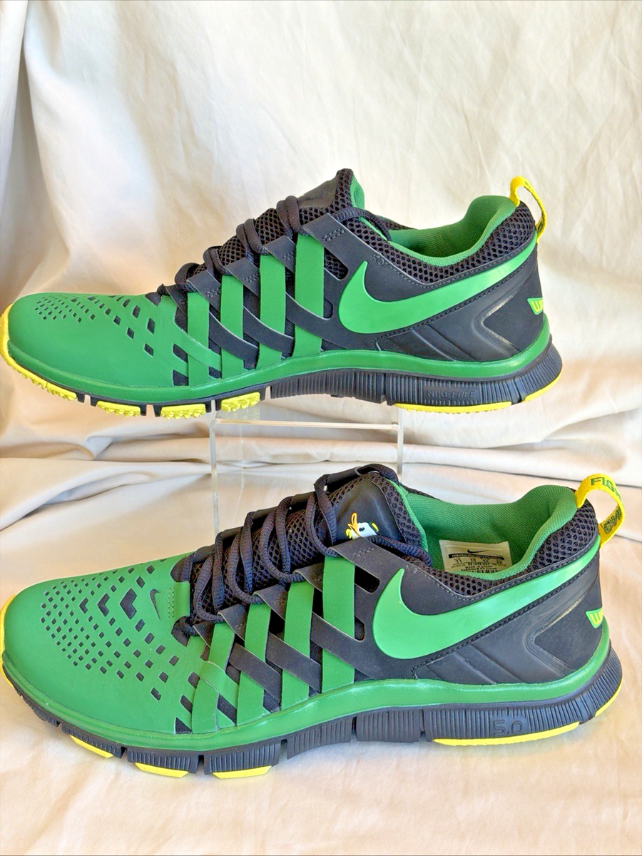 Nike Free Trainer 5.0 Oregon Ducks 621936-037 Green Black Yellow