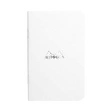 Rhodia Slim Staplebound Notebook - Graph 24 sheets - 3 x 4 3/4 - White cover