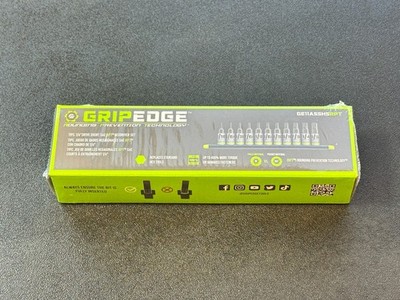 GripEdge GE11ASSHSRPT 11pc 1/4'' Dr. Short SAE RPT Hex Driver Set, 1/16'' - 9/32''