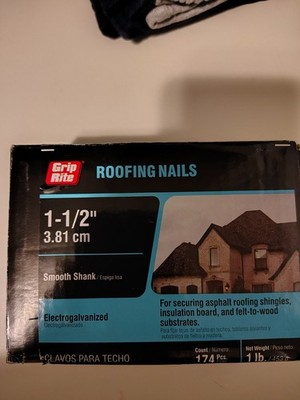Grip Rite Roofing Nails 1-1/2 Smooth Shank