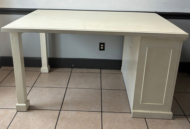 White Modern Freestanding Kitchen Island 3 Drawers 4 High Chair /Wine Rack