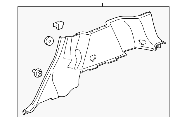 Genuine GM Shale Driver Side Body Side Trim Panel 22862885  