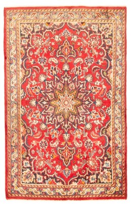 Hand Knotted Area Rug 3'1'' x 4'11'' Traditional Oriental Wool Carpet