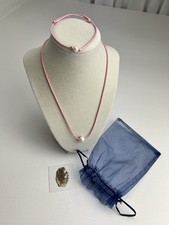 Bracciale Klara Haloho Minimal Design Destin FL cordino in pelle rosa perla