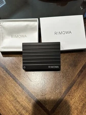 RIMOWA Black Card Holder Aluminium Case Card Holder