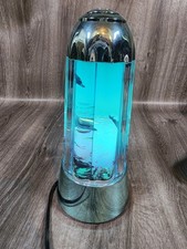Vtg 1994 Dolphin Fish Aquarium Motion Lamp Night Light Rotating - Tested Works