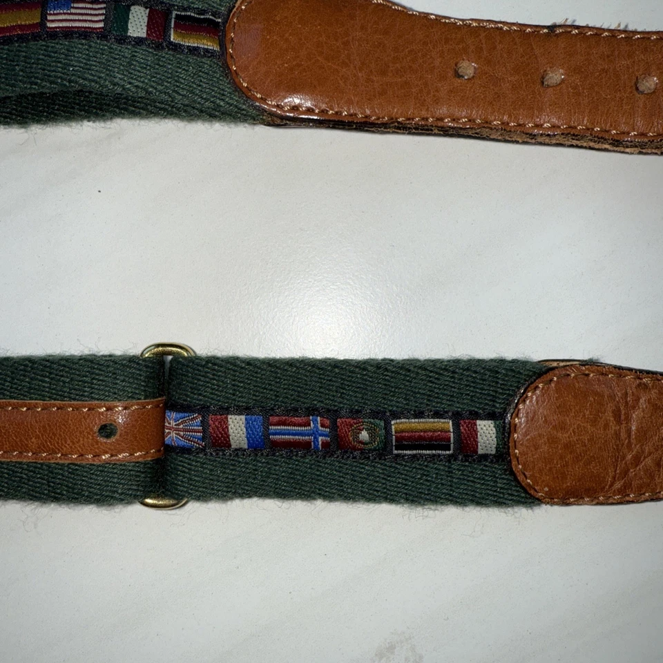 Cinturón banderas náuticas de sarga de cuero para hombre Paul & Shark talla 100 Foto 4 de 4