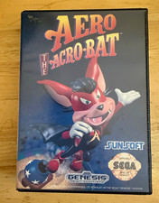 Sunsoft Aero the Acro-Bat (Sega Genesis, 1993) w/ Case & Manual