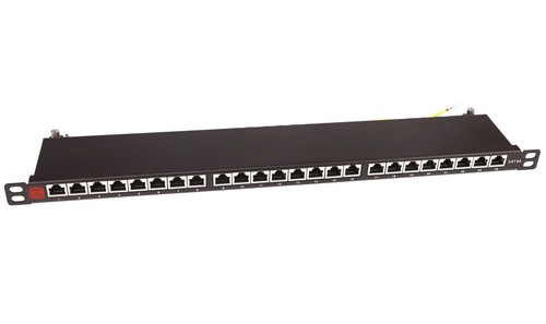 Digitus Pannello patch ad alta densitÃ CAT 6, classe E, schermato, nero (DIGITU