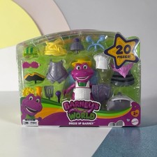 Mattel Barney's World Dress Up Barney Boxed Figure Set 20 Pieces 2 New