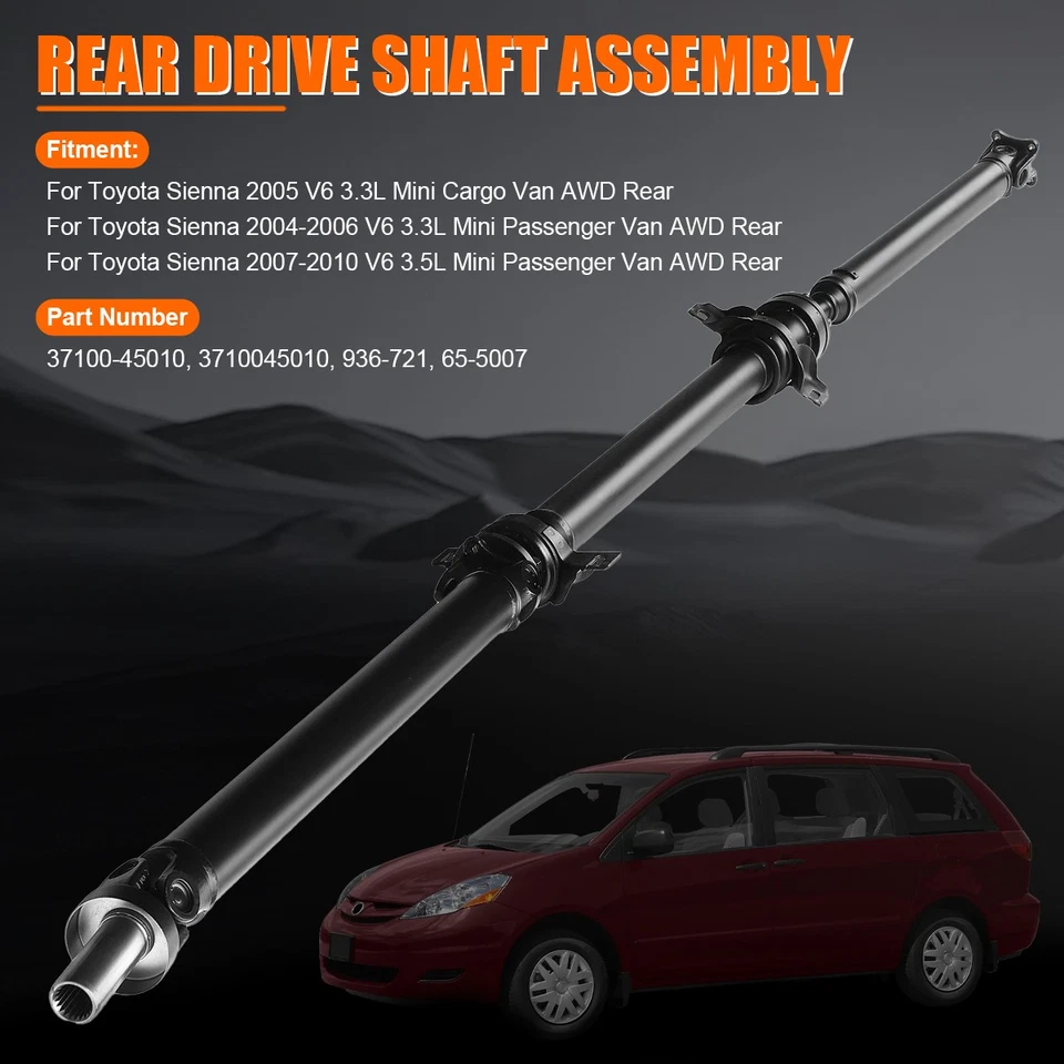 Rear Driveshaft For Toyota Sienna 2004-2010 V6 936-721 AWD 65-5007 - Изображение 3 из 4