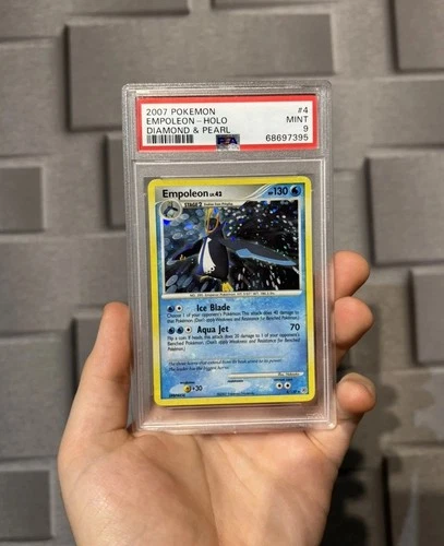 Pokémon TCG Empoleon Diamond Pearl Holo Card 4/130 Rare PSA 9
