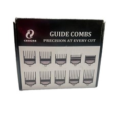 Professional Hair Clipper Guards Set Of 10 Black Wahl Models CR8GR8 Size 1/2-8