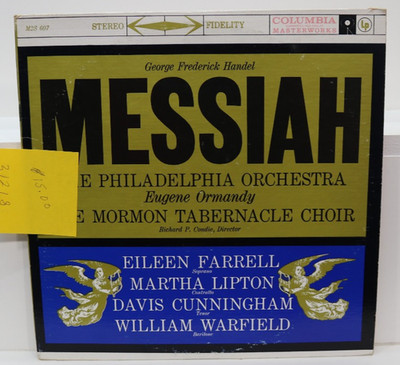 GEORGE FREDERICK HANDEL, THE PHILADELPHIA ORCHESTRA  MESSIAH  VINYL LP (31218)