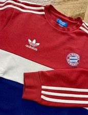 Splendida Felpa Adidas Vintage Originale FC Bayern Monaco Tg. S