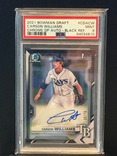 2021 Bowman Draft - Chrome Draft Pick Autographs Carson Williams /75 PSA 9