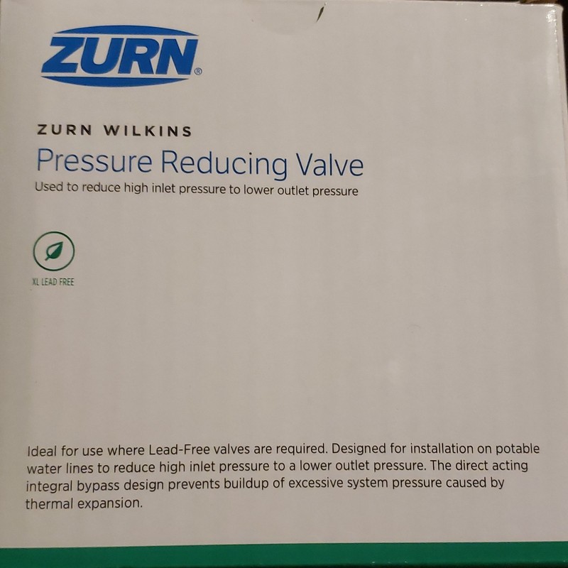Zurn Wilkins 3/4in Brass Double Union Pressure Reducing Valve 34-NR3XLDU