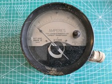1944 Amperes Meter marynarki wojennej - rzadki "gorący drut" przykład do użytku AC / DC