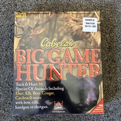 Cabela s Big Game Hunter Vintage Sealed PC Game Windows 95 New Sealed Box!
