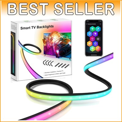 Dynamic RGB LED Backlight Strip for TVs   16 Million Colors, App & Voice Control