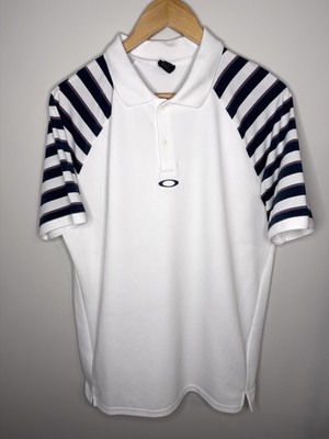 Y2K Oakley Performance Regular Fit Golf Polo Center O Men s Sz L Striped