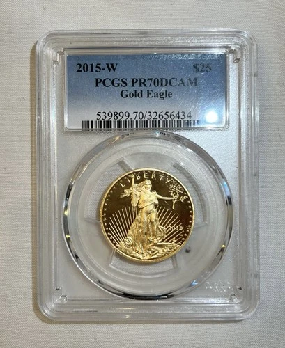 2015 W Gold Eagle 1/2 oz $25 PCGS PR70