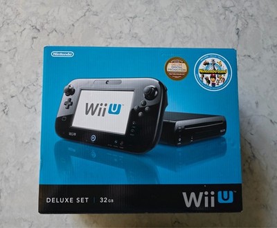 Nintendo Wii U 32gb Console Deluxe Set Black System Nintendo Land Bundle New!!