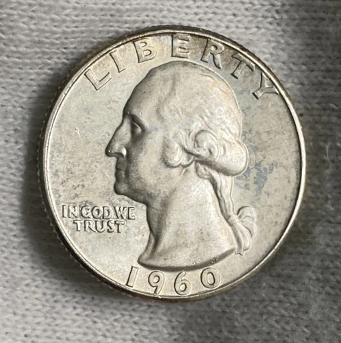 1960 Washington SILVER Quarter Nice UNCIRCULATED!!~!!Great Details & Color~!!