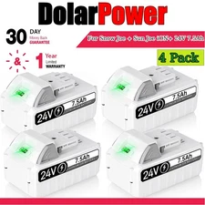 4PACK 7.5Ah 24V Battery for Snow Joe + Sun Joe iON+24 Volt 24VBAT-LTX 24VBAT-LTW