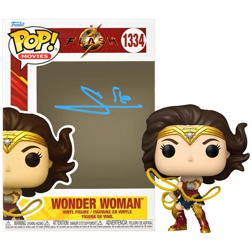 Gal Gadot Autographed The Flash Wonder Woman Pop Vinyl Figure #1334 * Vaulted