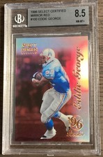 1996 Select Certified Eddie George #100 Rookie Red Mirror /90 BGS 8.5 Oilers!