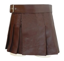 Leather Kilts for Men Handmade Real Leather Utility Skirt Gothic Style Kilt